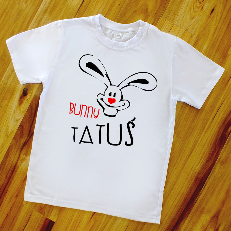 Koszulka męska - Bunny tatuś Wielkanoc