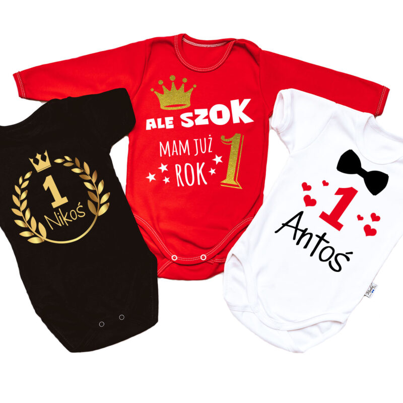 Wielopak -  Zestaw bodziaków dla chłopca na roczek, wielopak W10