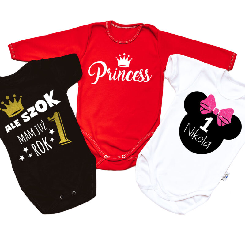 Wielopak - Zestaw bodziaków dla dziewczynki na roczek, wielopak W11