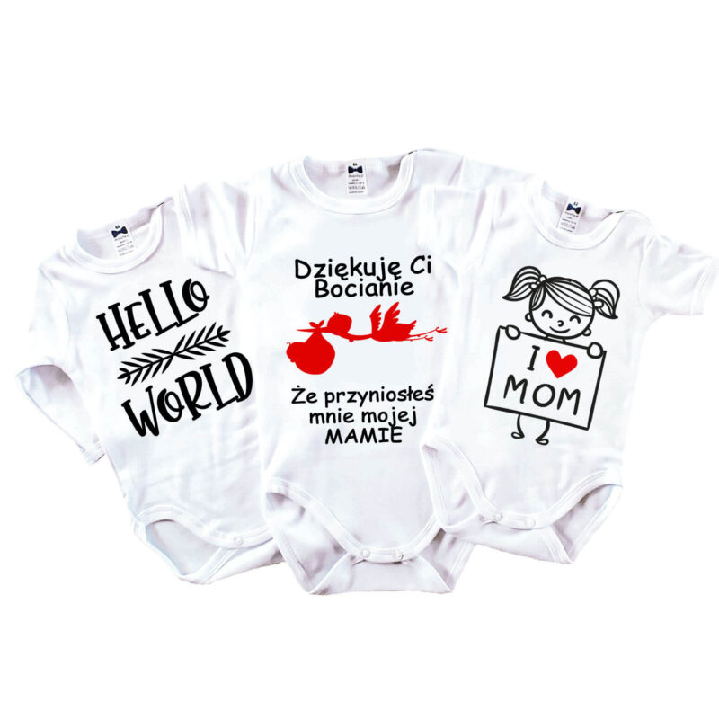 Wielopak - Zestaw bodziaków dla niemowlaka, wielopak W13