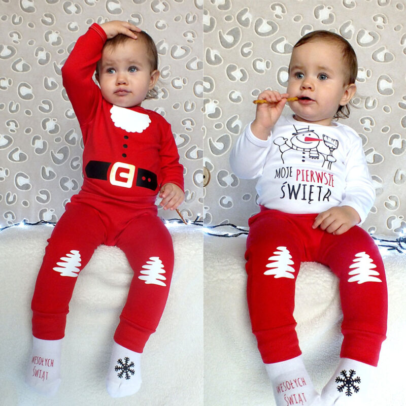 Komplet - Śliczny komplecik Świąteczny dla niemowlaka