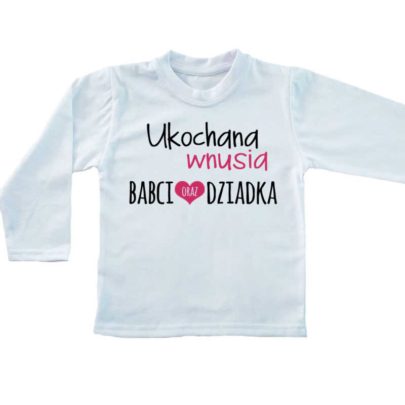 Koszulka dziecięca - Ukochana wnusia babci oraz dziadka