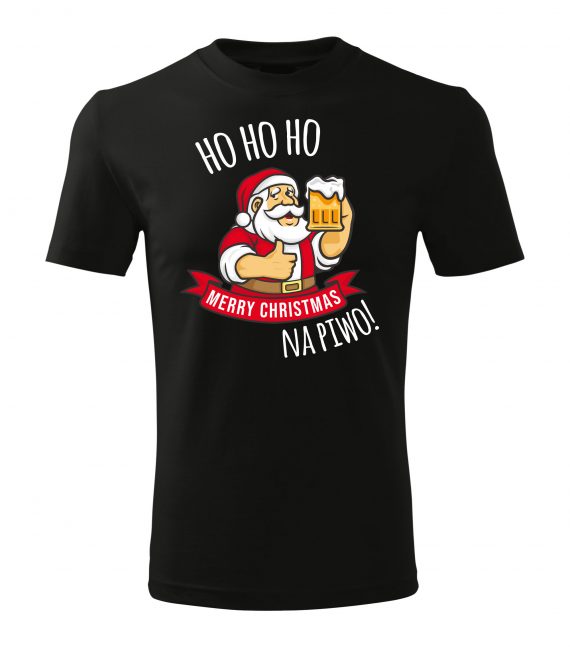 Koszulka męska - HO HO HO Na Piwo!