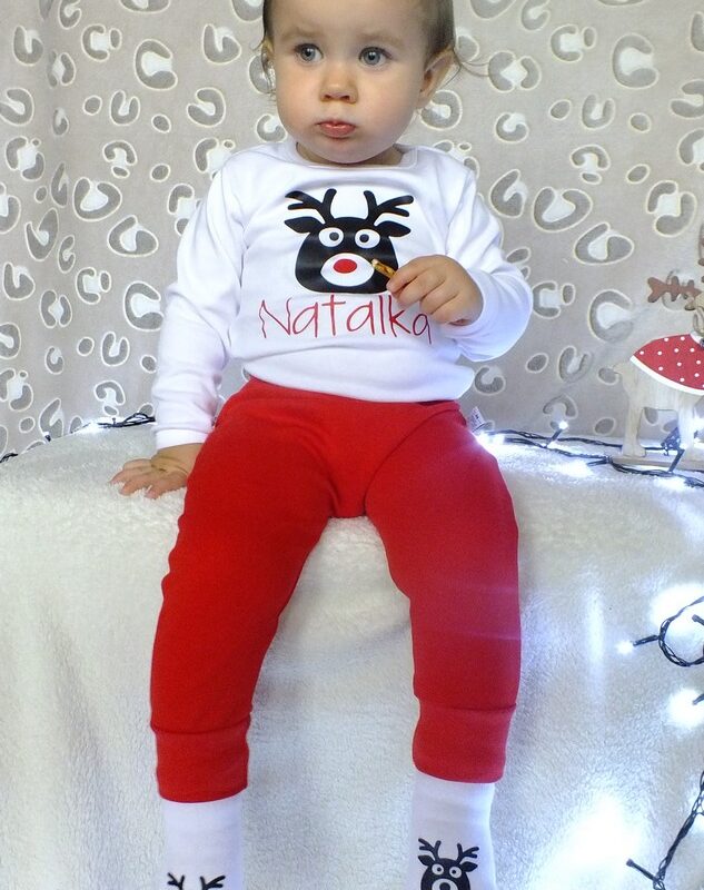 Komplet - Komplecik Renifery z imieniem